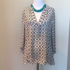 Banana Republic ikat patterned blouse